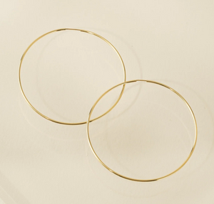 Lover's Tempo 65mm Hoop Earrings: Gold-Filled