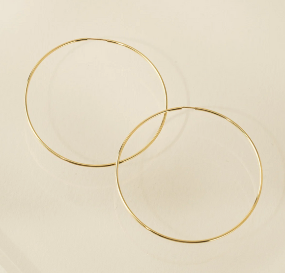 Lover's Tempo 65mm Hoop Earrings: Gold-Filled