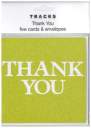 Tracks Boxed Thank You - Green Glitter