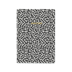 A5 Monochrome Maze Lined Notebook