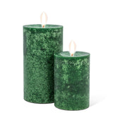 Deep Green Pillar Candles