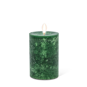 Deep Green Pillar Candles