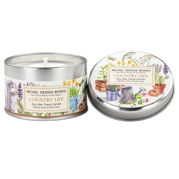 Michel Design Travel Tin Candle - Country Life